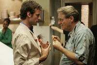 Callum Blue and director John Cosgrove on the set of "Caffeine."