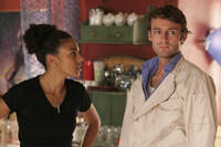 Marsha Thomason and Callum Blue in "Caffeine."