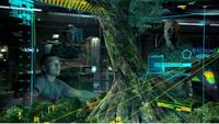 Sam Worthington as Jake Sully and Stephen Lang as Quaritch in "Avatar."