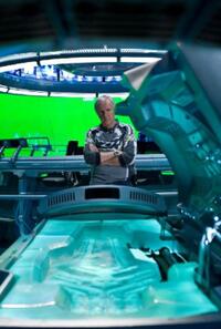 James Cameron on the set of "Avatar."