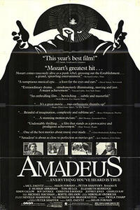 Poster art for "Amadeus."