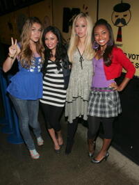 "Bratz" stars Nathalia Ramos, Janel Parrish, Skyler Shaye and Logan Browning on MTV's Total Request Live in N.Y. 