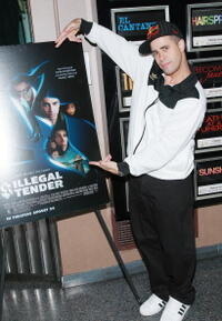 Break dancer and graffiti artist Crazy Legs at the N.Y. premiere of "Illegal Tender."