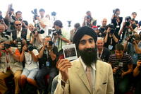 Actor Waris Ahluwalia at a photocall for "The Darjeeling Limited" during the 64th Venice Film Festival. 
