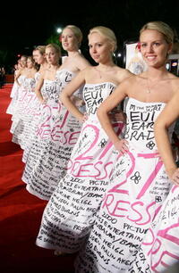 On the scene of the "27 Dresses" premiere.