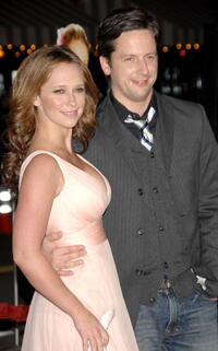 Jennifer Love Hewitt and Ross McCall at the "27 Dresses" premiere.