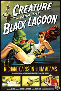 Poster art for "Creature From the Black Lagoon."