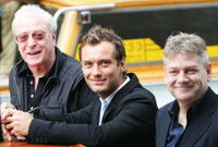 "Sleuth" stars Michael Caine, Jude Law and director Kenneth Branagh at a photocall during the 64th Annual Venice Film Festival. 