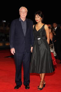 "Sleuth" star Michael Caine and wife Shakira at the premiere during the 64th Annual Venice Film Festival.