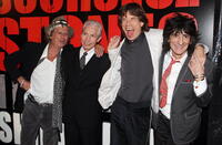 Musicians Keith Richards, Charlie Watts, Mick Jagger and Ronnie Wood of the Rolling Stones at the N.Y. premiere of "Shine A Light."