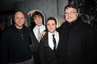 Picturehouse President Bob Berney, writer Sergio Sanchez, director J.A. Bayona, and director Guillermo del Toro at the N.Y. premiere of "The Orphanage."