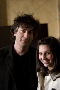 Neil Gaiman and Maddy Gaimen at the premiere of "Coraline."
