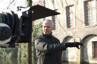 director Martin McDonagh on the set of in "In Bruges."