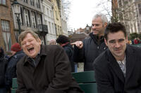 Brendan Gleeson, director Martin McDonagh and Colin Farrell on the set of in "In Bruges."