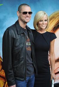 Jim Carrey and Jenny McCarthy at the after party of the California premiere of "Pineapple Express."