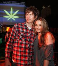 Christopher Jarecki and Alicia Silverstone at the after party of the California premiere of "Pineapple Express."