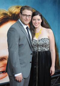 Seth Rogen and Lauren Miller at the California premiere of "Pineapple Express."