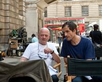 Producers David Barron and David Heyman on the set of "Harry Potter and the Deathly Hallows - Part 1."
