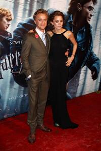Tom Felton and Guest at the London premiere of "Harry Potter and the Deathly Hallows - Part 1."