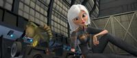 Will Arnett voices The Missing Link and Reese Witherspoon voices Ginormica in "Monsters vs. Aliens."