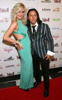 Monet Monico and Efren Ramirez at the Las Vegas premiere of "Deal."