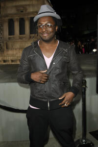 Hip-hop musician will.i.am at the "Cloverfield" premiere.