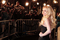 Lindsay Lohan at the "Cloverfield" premiere on the Paramount lot in Los Angeles.