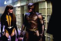 Malin Akerman as Silk Spectre II and Patrick Wilson as Nite Owl in "Watchmen."
