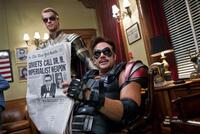Matthew Goode as Ozymandias and Jeffrey Dean Morgan as The Comedian in "Watchmen."