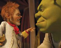 Walt Dohrn voices Rumpelstiltskin and Mike Myers voices Shrek in "Shrek Forever After."