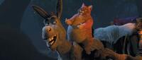 Eddie Murphy voices Donkey and Antonio Banderas voices Puss in Boots in "Shrek Forever After."