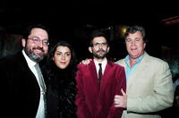 Sony Pictures Co-President Michael Barker, co-writers/directors Marjane Satrapi, Vincent Paronnaud and Sony Pictures co-president Tom Bernard attend a dinner reception at Cafe Des Artistes in N.Y.