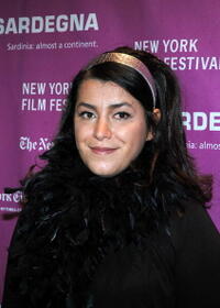 Writer/director Marjane Satrapi at the N.Y. premiere of "Persepolis."