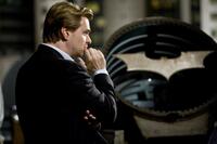 Director Christopher Nolan on the set of "The Dark Knight."