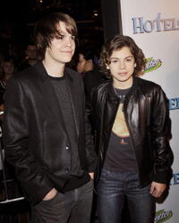 Johnny Simmons and Jake T. Austin at the California premiere of "Hotel for Dogs."
