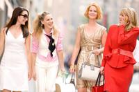 Kristin Davis as Charlotte York-Goldenblatt, Sarah Jessica Parker as Carrie Bradshaw, Cynthia Nixon as Miranda Hobbes and Kim Cattrall as Samantha Jones in "Sex and the City"