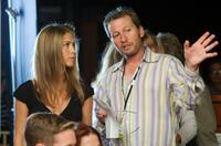 Jennifer Aniston and Director Ken Kwapis on the set of "He's Just Not That Into You."
