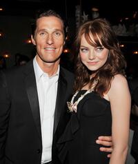 Matthew McConaughey and Emma Stone at the after party of the California premiere of "Ghosts Of Girlfriends Past."