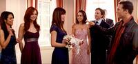 Camille Guaty as Donna, Rachel Boston as Deena, Jennifer Garner as Jenny Perotti, Lacey Chabert as Sandra, Breckin Meyer as Paul and Matthew Mcconaughey as Connor Mead in "The Ghosts of Girlfriends Past."