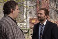 Jeff Garlin and Seann William Scott in "Trainwreck: My Life as an Idiot."