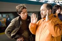 Director Timur Bekmambetov and James McAvoy on the set of "Wanted."