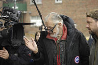 Director George A. Romero on the set of George A. Romero's "Diary of the Dead."
