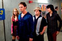 Fish (Rainn Wilson) and band mates Amelia (Emma Stone), Curtis (Teddy Geiger) and Matt (Josh Gad) prepare to encounter Fish's longtime foes.