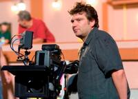 Director Peter Cattaneo on the set of "The Rocker."