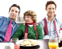 Ben Shenkman as Sam, Noah Bernett as Scot and Tom Cavanagh as Eric in "Breakfast With Scot."
