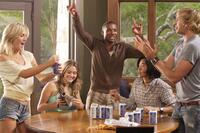 Willa Ford as Chelsea, Julianna Guill as Bree, Arlen Escarpeta as Lawrence, Aaron Yoo as Chewie and Ryan Hansen as Nolan in "Friday the 13th."