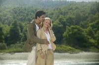 Dominic Cooper as Sky Hansen and Amanda Seyfried as Sophie in "Mamma Mia!"