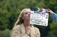 Amanda Seyfried as Sophie on the set of "Mamma Mia!"