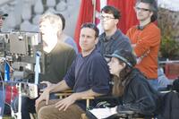 Director Stephen Belber on the set of "Management."