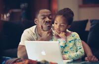 Eddie Murphy as Evan Danielson and Yara Shahidi as Olivia Danielson in "Imagine That."